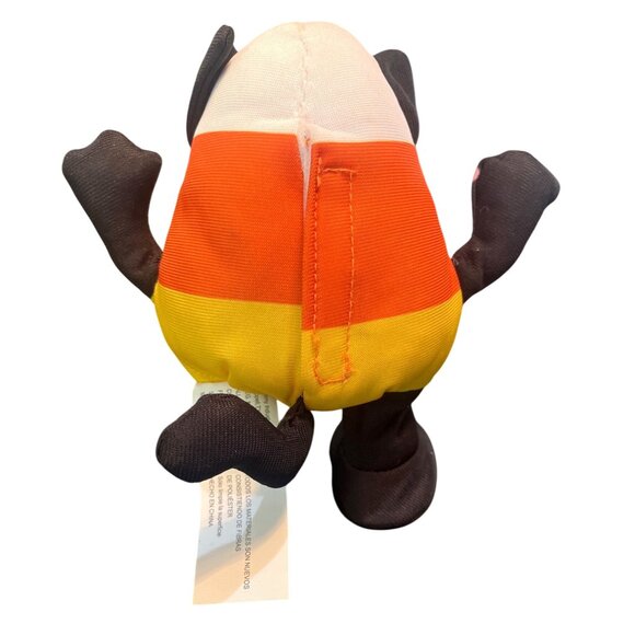 Gemmy Halloween Candy Corn Black Cat Singing Dancing Plush 6.5" - Picture 3 of 7